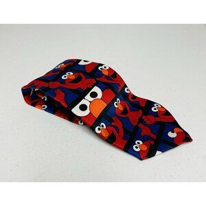 Elmo Men’s Neck Tie Sesame Street Red Blue Black Squares
